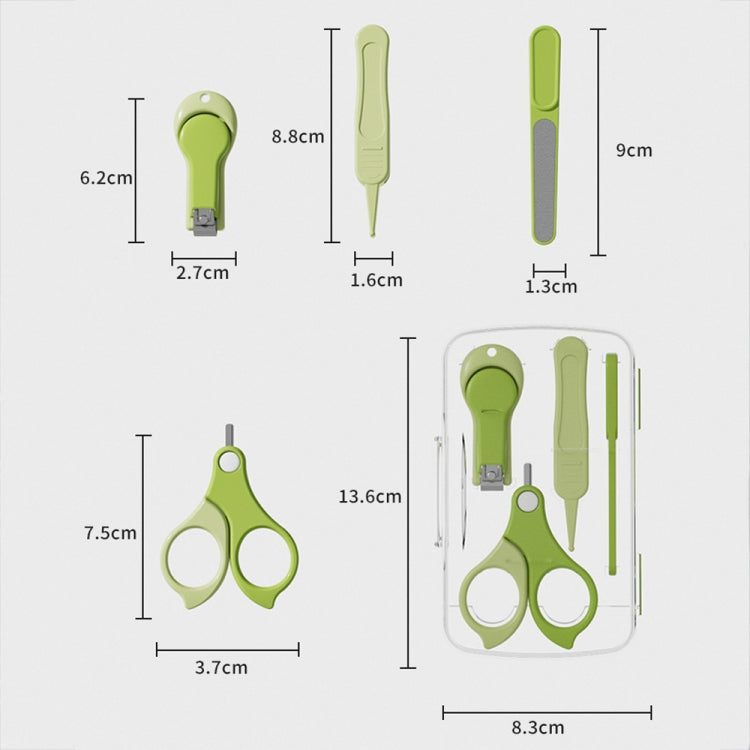 4-in-1 Baby Nail Clipper Set Travel Portable Baby Care Kit(Green)-Reluova