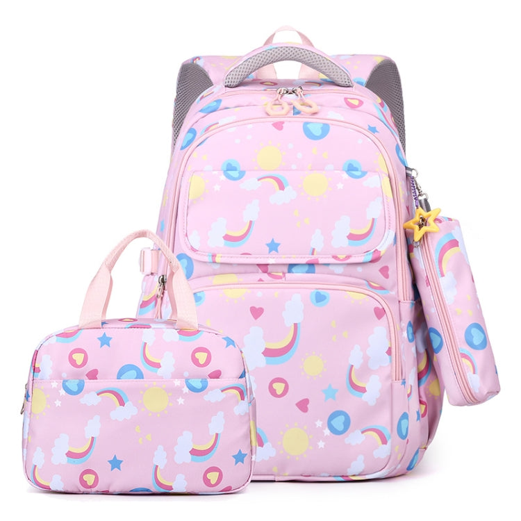 3 In 1 Kids  School Backpack Small Student Book Bag with Lunch Bag ï¼?Pencil Case(Pink)-Reluova