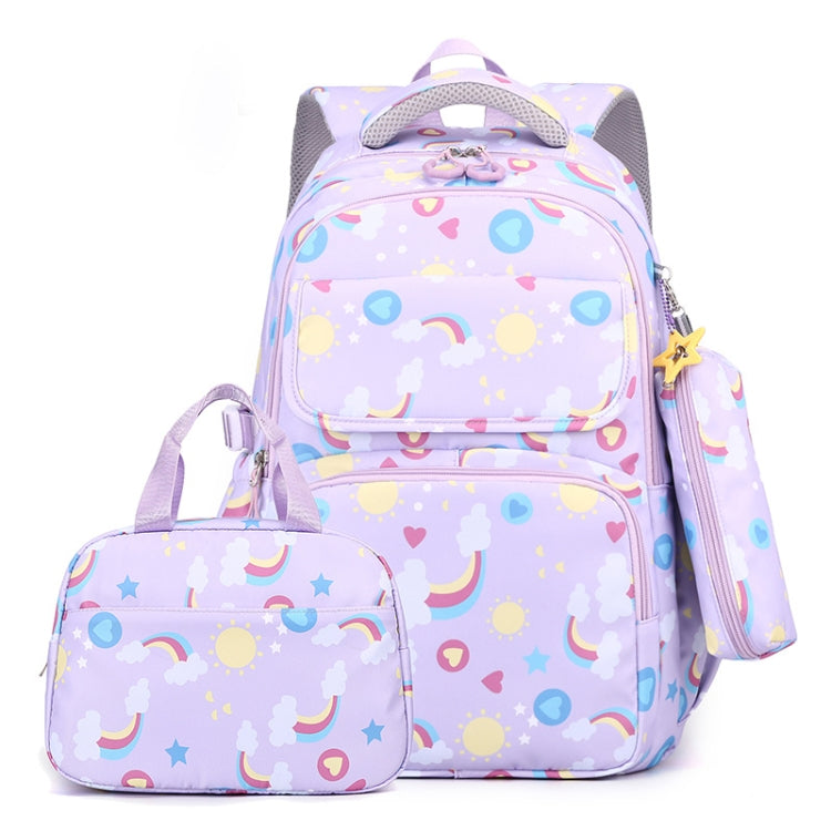 3 In 1 Kids  School Backpack Small Student Book Bag with Lunch Bag ï¼?Pencil Case(Purple)-Reluova