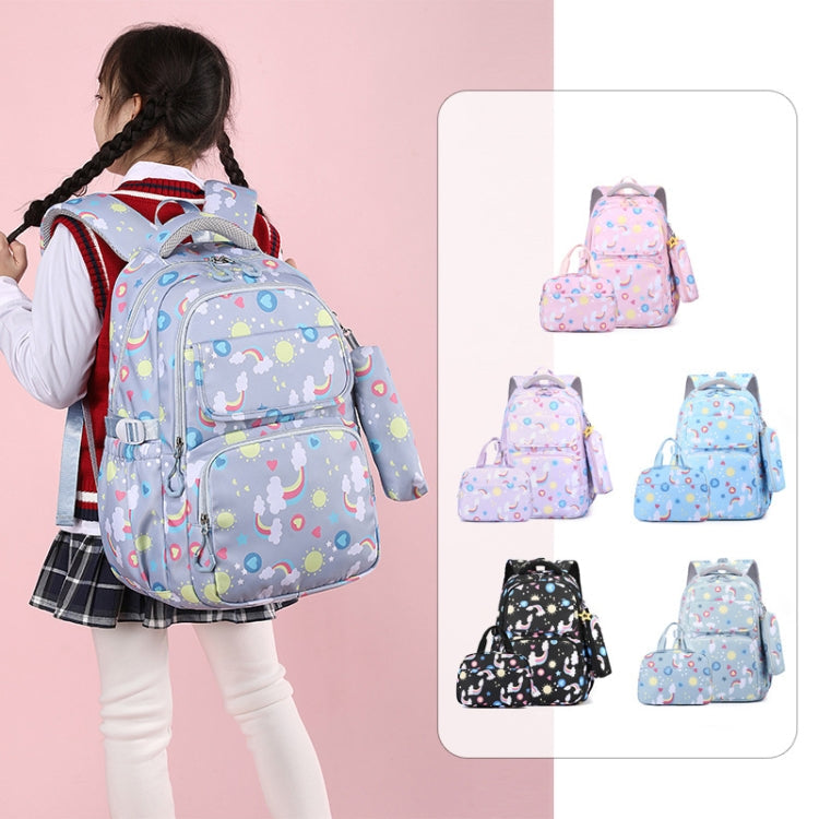 3 In 1 Kids  School Backpack Small Student Book Bag with Lunch Bag ï¼?Pencil Case(Pink)-Reluova