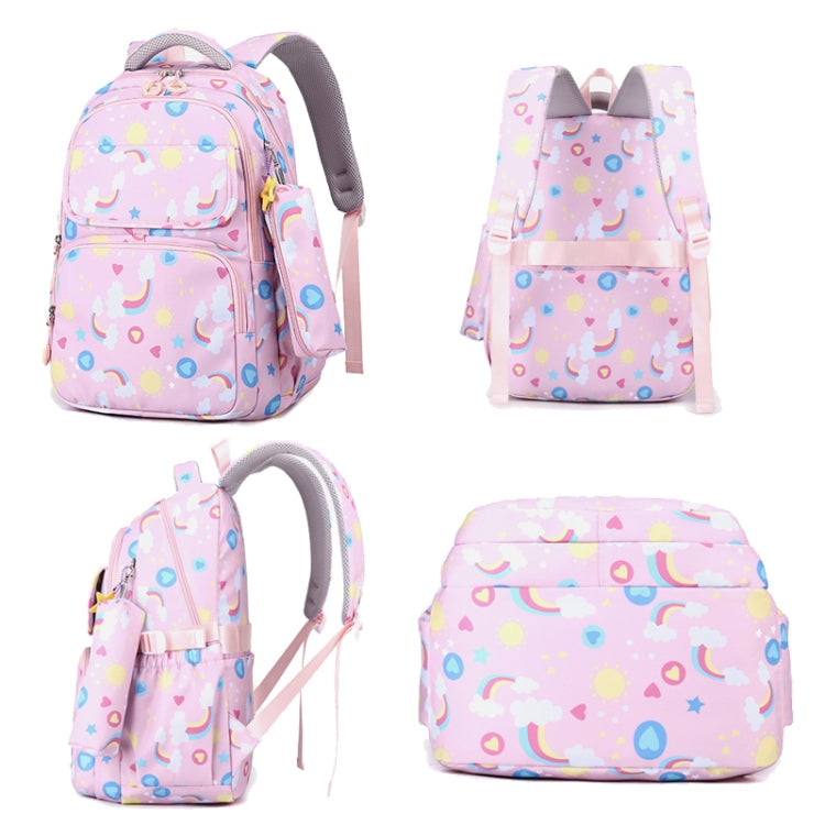 3 In 1 Kids  School Backpack Small Student Book Bag with Lunch Bag ï¼?Pencil Case(Pink)-Reluova