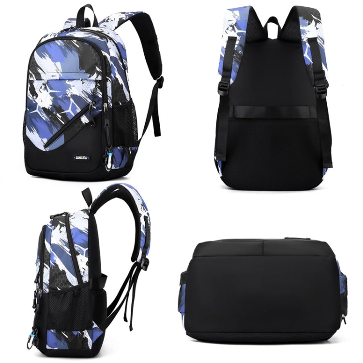 2 In 1 Men Backpack Lightweight Outdoor Daypack Boys Bookbag With Chest Bag, Spec: Blue Honeycomb-Reluova