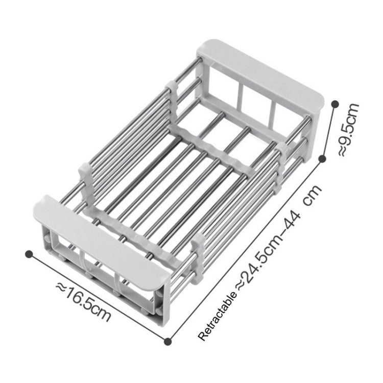 Kitchen Drainage Rack Stainless Steel Retractable Sink Shelf Flatware Storage Organizer Reluova