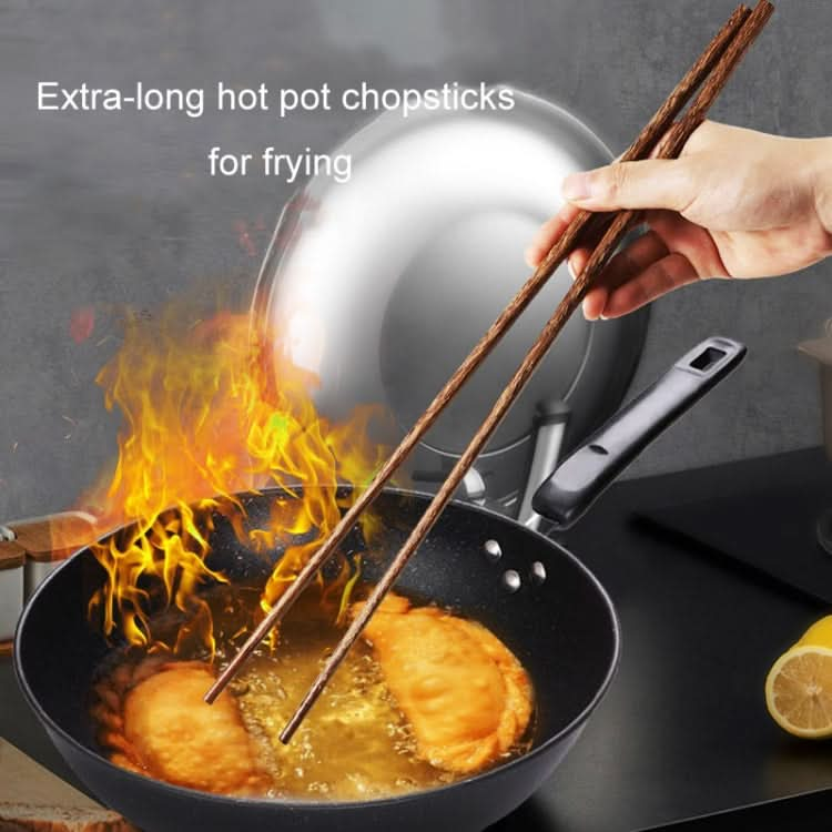 Wooden Extra Long Chopsticks Household Anti-scald Non-slip Chopsticks For Hotpot Frying