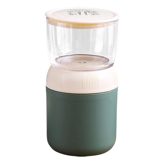 700ML 304 Stainless Steel Large-Capacity Double-Layer Soup Cup Student Yogurt Breakfast Cup(Green)-Reluova