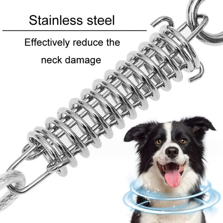 2.4 x 8cm Pet Leash Shock Absorbing Spring Chrome Plated Chain Spring Accessories-Reluova