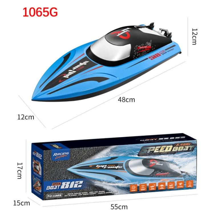 812 High-Speed RC Boat Large Horsepower Speedboat Long Endurance Waterproof Boys Water Toy Reluova