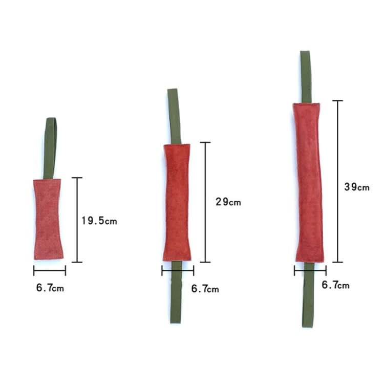 6.7 x 20cm Cowhide Training Dog Bite Stick Pet Toning Toys(Brick Red)-Reluova