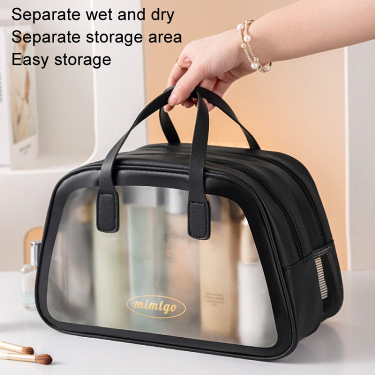 PU Dry And Wet Separation Washing Bag Double Layer Large Capacity Handheld Cosmetic Bag My Store