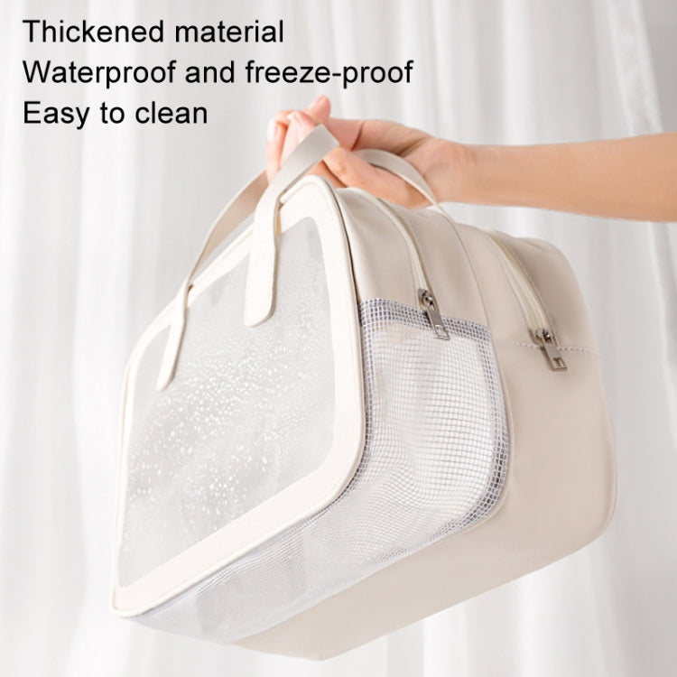 PU Dry And Wet Separation Washing Bag Double Layer Large Capacity Handheld Cosmetic Bag My Store