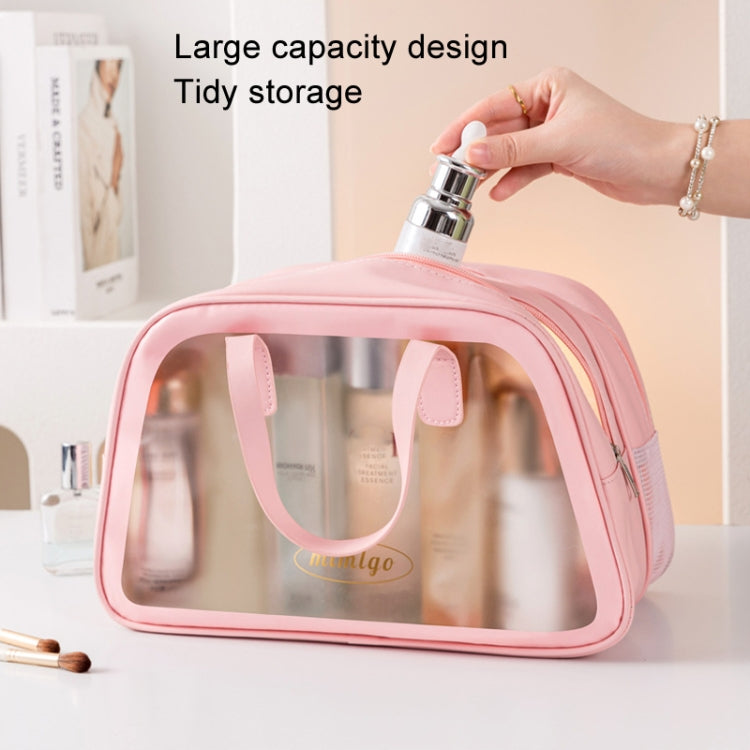 PU Dry And Wet Separation Washing Bag Double Layer Large Capacity Handheld Cosmetic Bag My Store