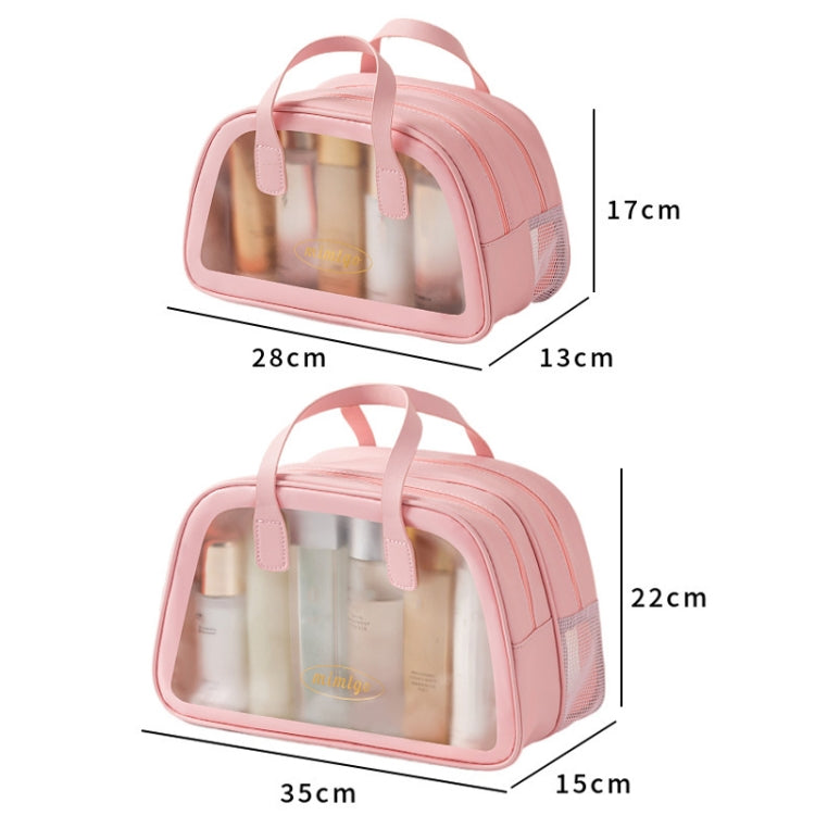 PU Dry And Wet Separation Washing Bag Double Layer Large Capacity Handheld Cosmetic Bag My Store