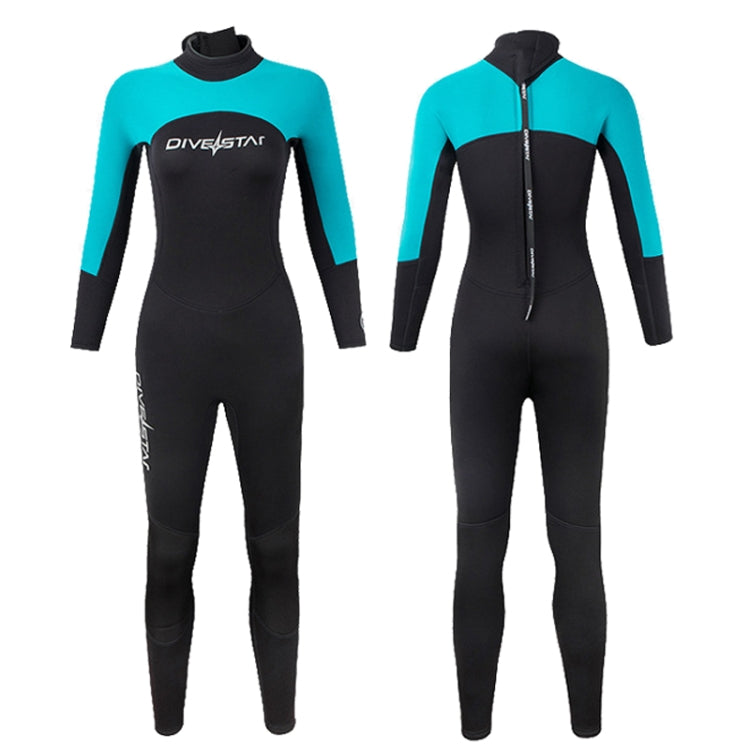 DIVESTAR 3mm Women One-piece Wetsuit Long-sleeved Warm Surfing and Snorkeling Clothes