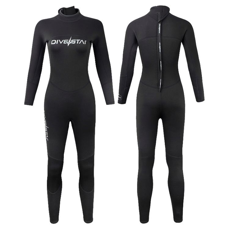 DIVESTAR 3mm Women One-piece Wetsuit Long-sleeved Warm Surfing and Snorkeling Clothes