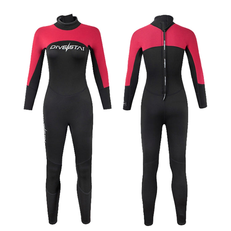 DIVESTAR 3mm Women One-piece Wetsuit Long-sleeved Warm Surfing and Snorkeling Clothes My Store