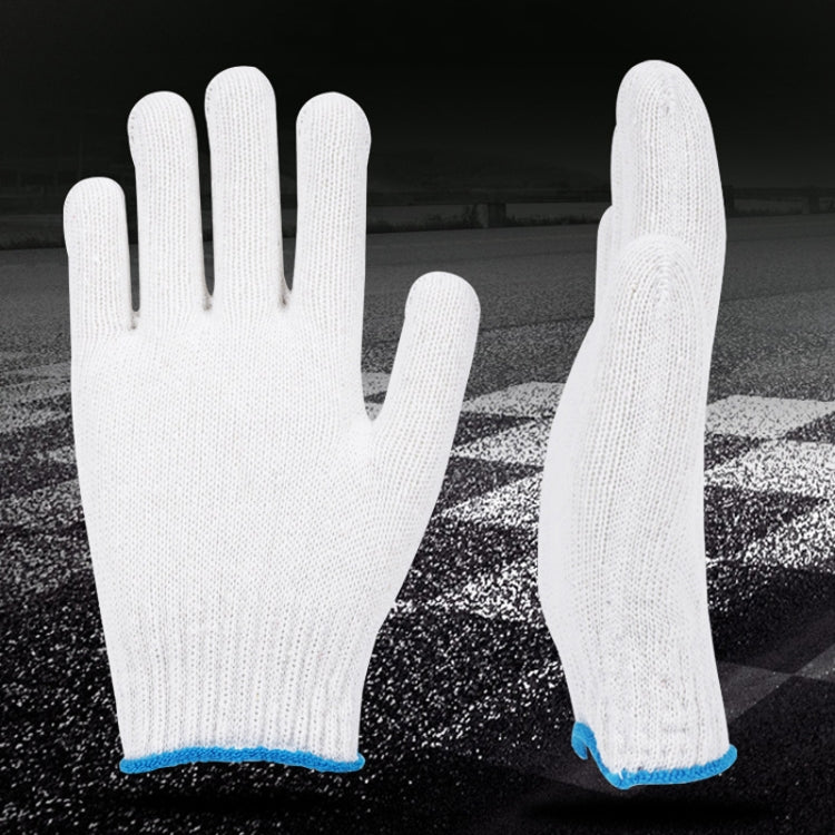 12pairs Labor Protection Wear-Resistant Cotton Gloves Thickened Construction Site Work Gloves