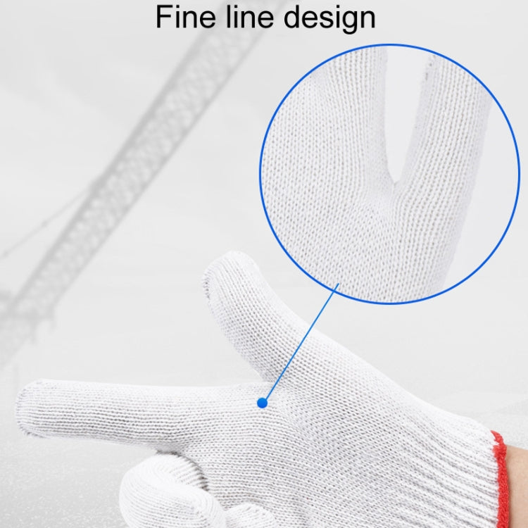 12pairs Labor Protection Wear-Resistant Cotton Gloves Thickened Construction Site Work Gloves