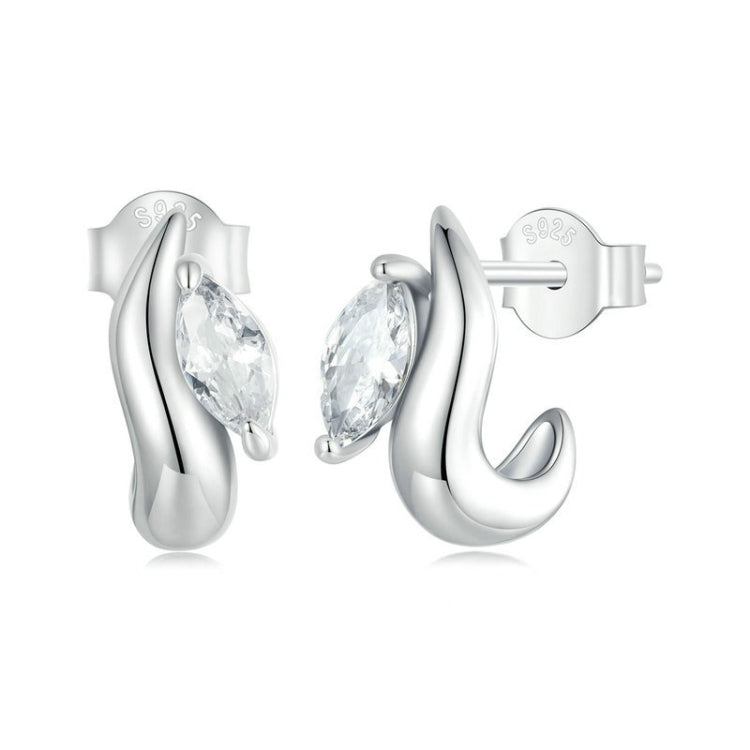 S925 Sterling Silver Zircon Marquise Women Earrings My Store