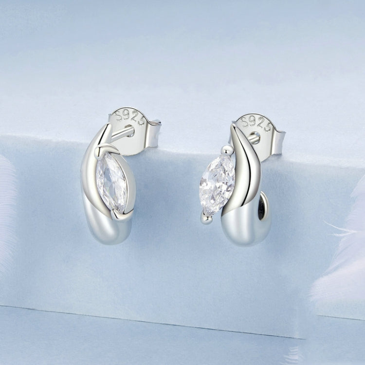 S925 Sterling Silver Zircon Marquise Women Earrings My Store