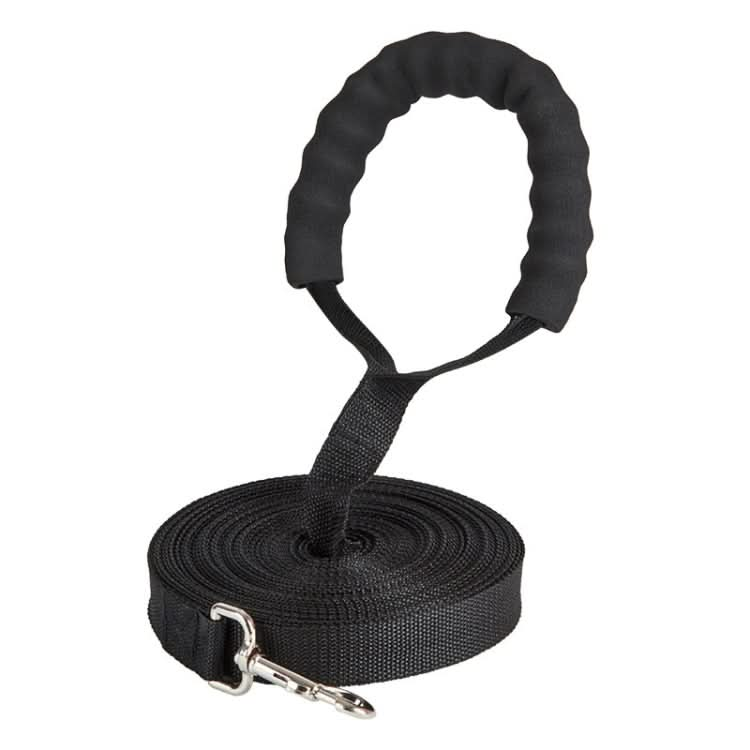 2.5cm x 3m Pet Tracking Dog Collar Leash Dog Training Lengthened Traction Leash(Black)-Reluova