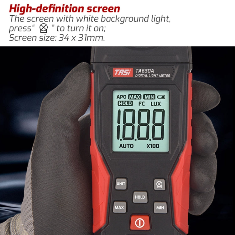 Digital Light Meter Illuminance Lux Meter Backlight LCD Display 0.1-200000LUX/0.01-20000FC Light Sensor Tester