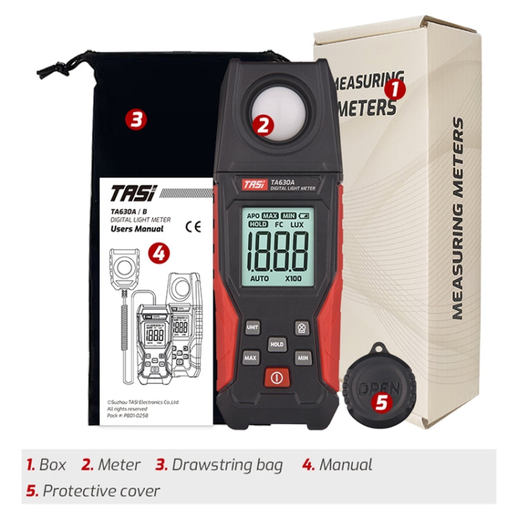 Digital Light Meter Illuminance Lux Meter Backlight LCD Display 0.1-200000LUX/0.01-20000FC Light Sensor Tester Reluova