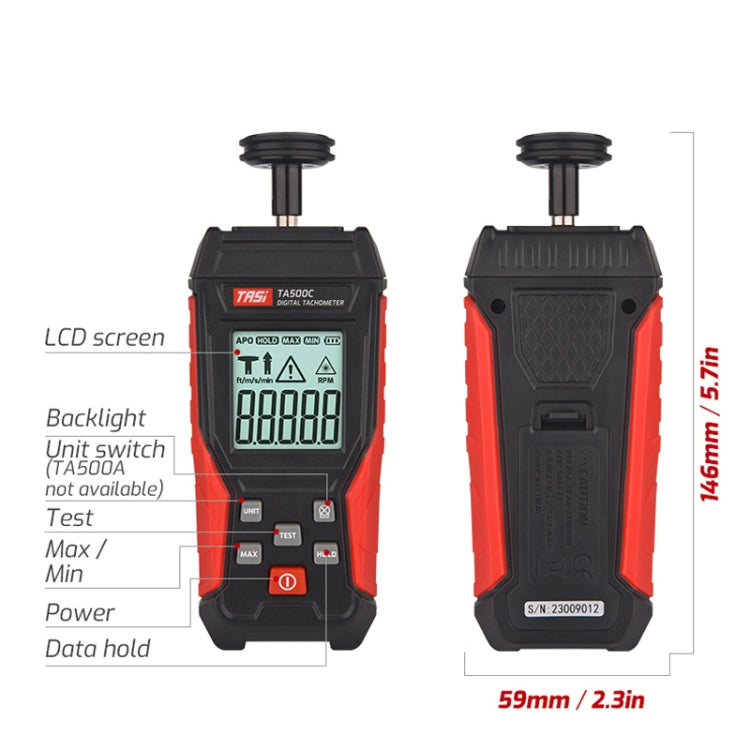 Laser Tachometer Digital Display Measuring Speed Meter Reluova