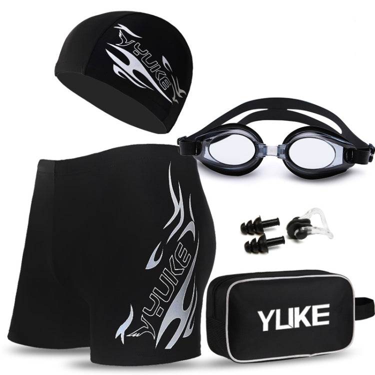 YUKE Men Swimming Set Includes Swim Trunks Glasses Cap Carry Bag My Store