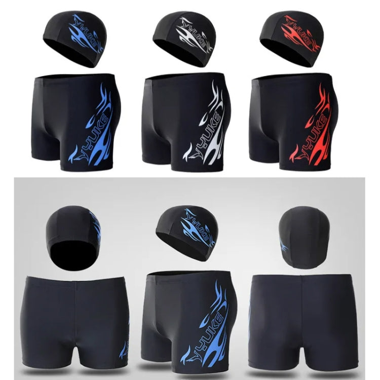 YUKE Men Swimming Set Includes Swim Trunks Glasses Cap Carry Bag