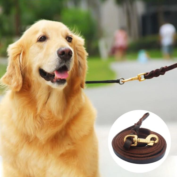 Pet Outing Cowhide Towing Leash Dog Training Harness - Reluova