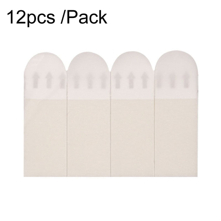 16 x 46mm 12pcs /Pack Strong Stainless Adhesive Removable Sticky Hooks Household Fixing Tearable Backing Stickers-Reluova