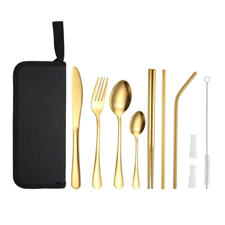 Portable Stainless Steel Cutlery Set Outdoor Picnic Knife And Fork Tool With Storage Bag Reluova