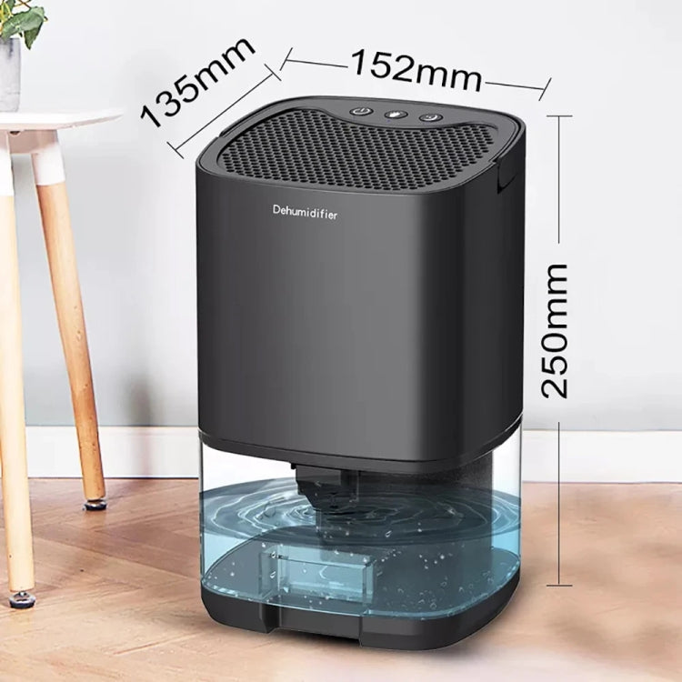 1L 36W Air Dehumidifier for Home Damp Drying Clothes with 7 colors Light UK Plug(Black)-Reluova