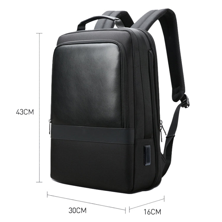 Bopai 61-26111 Large Capacity Business Commuter Laptop Backpack With USB+Type-C Port