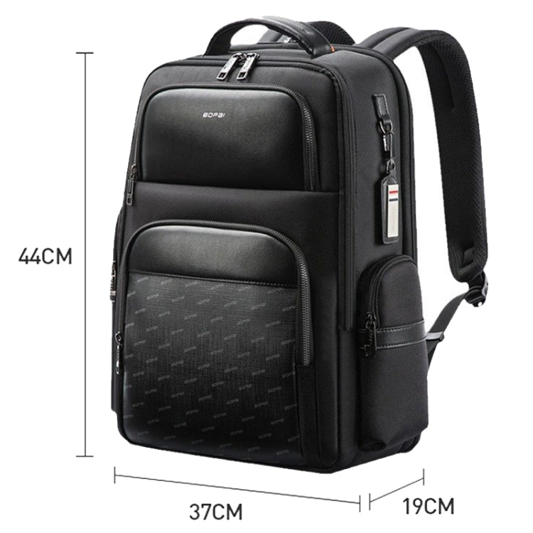 Bopai 61-91911 Large Capacity Business Waterproof Laptop Backpack With USB+Type-C Port