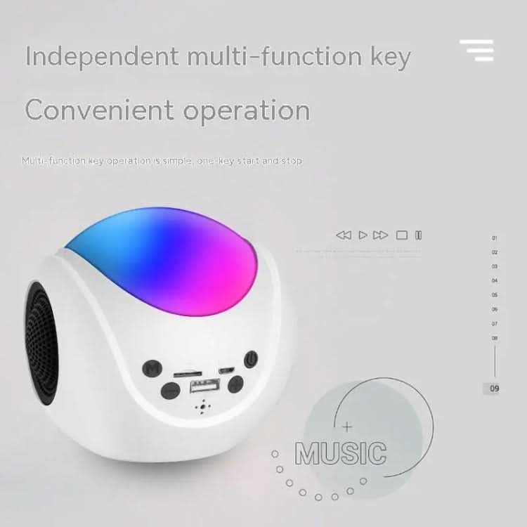 SY-688 TWS RGB Colorful Light Mini Card Bluetooth Speaker