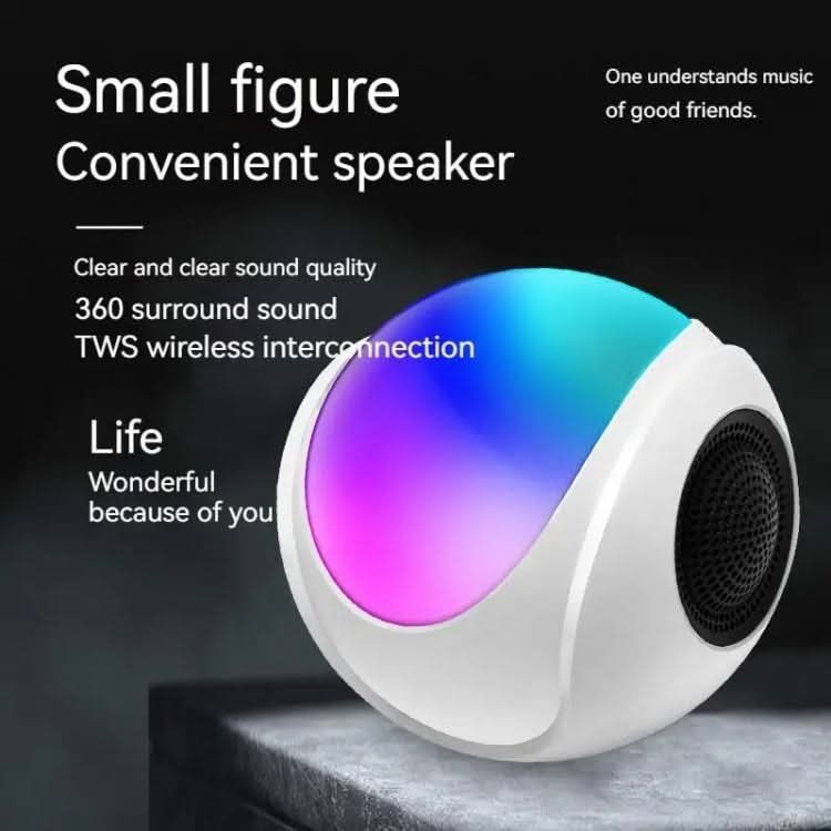 SY-688 TWS RGB Colorful Light Mini Card Bluetooth Speaker