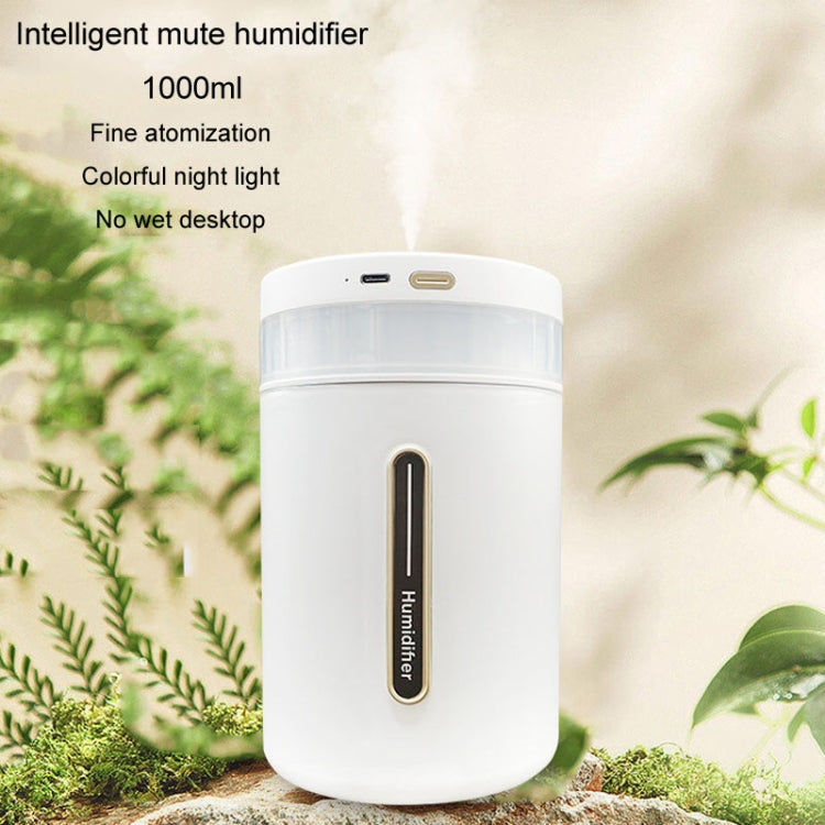 1L Home Humidifier Large Capacity Desk Aroma Mute Ambient Light Humidifier Charging Model(Green)-Reluova