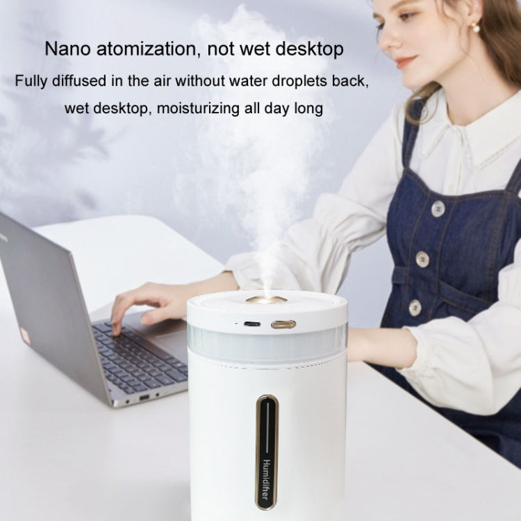 1L Home Humidifier Large Capacity Desk Aroma Mute Ambient Light Humidifier Charging Model(Green)-Reluova