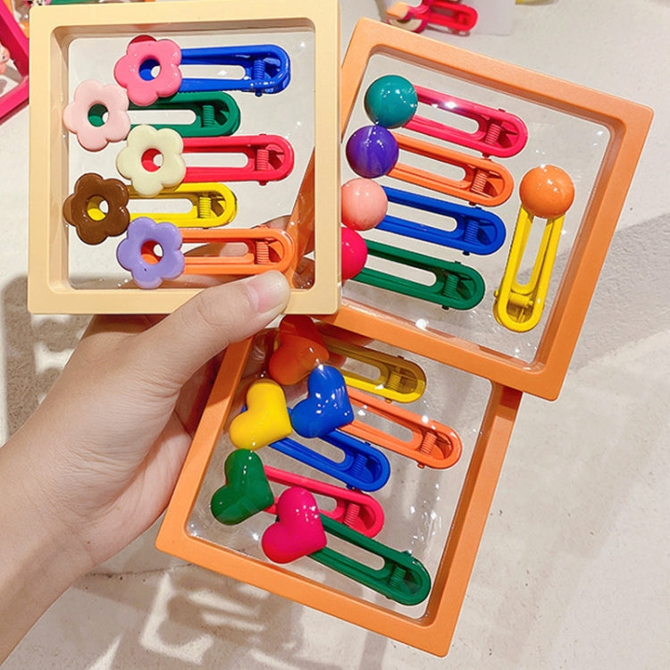 5pcs /Box Cute Children Hair Clips Cartoon Colorful Barrettes Set My Store