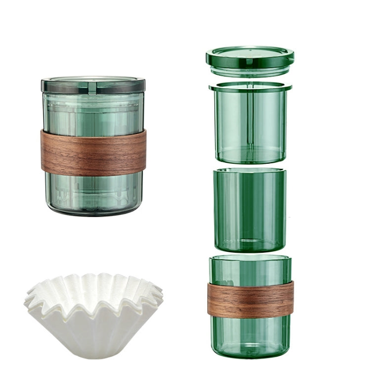 3 In 1 Pour Over Coffee Maker with Filter Cup for Camping Travel Office Aqua Green-Reluova