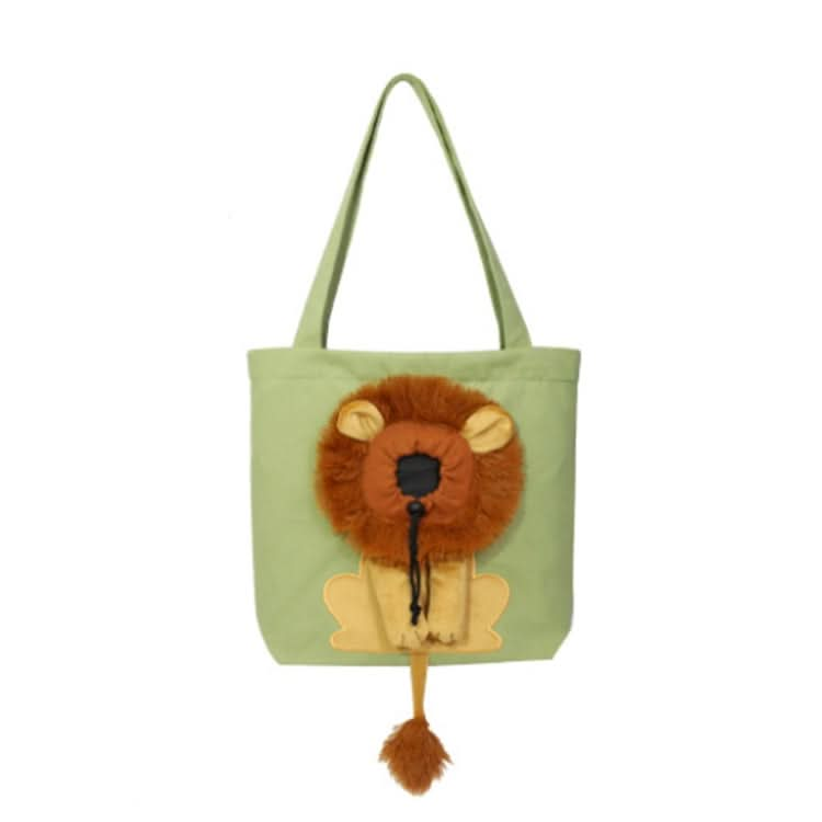 Canvas Expandable Little Lion Shape Cat Bag Small Dog Handbag - Reluova