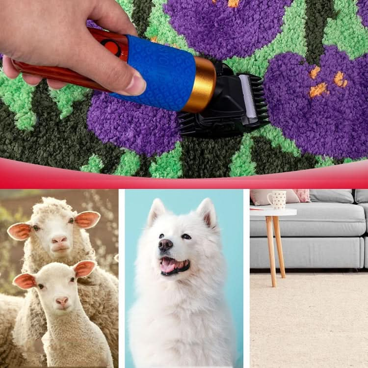 200W Carpet Trimmer Rug Tufting Carver Pet Grooming Shaver with Speed Adjustable Blade(UK Plug)-Reluova