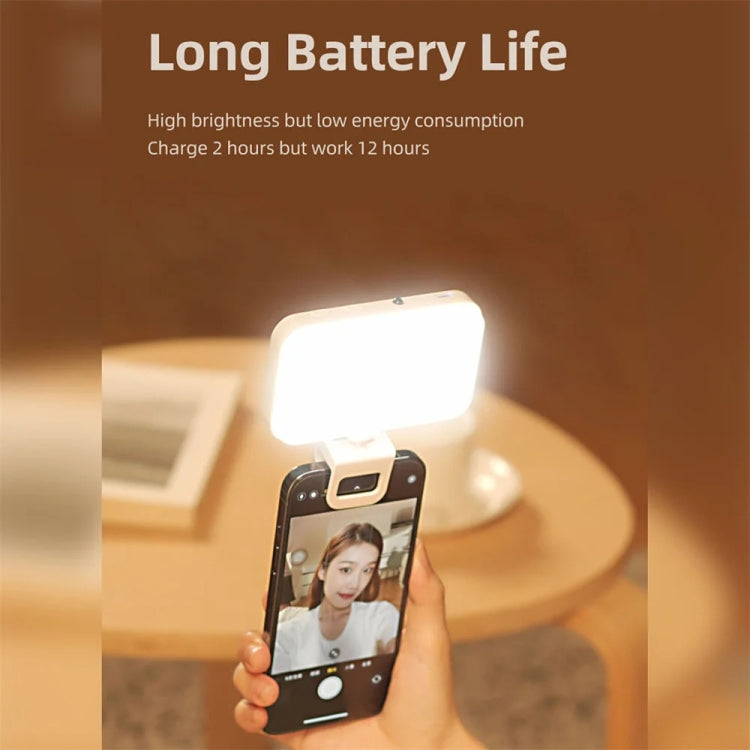 66 LEDs Selfie Fill Light Rechargeable 3 Modes Clip-on Pocket Light For Phone, Laptop, Tablet Meeting Reluova