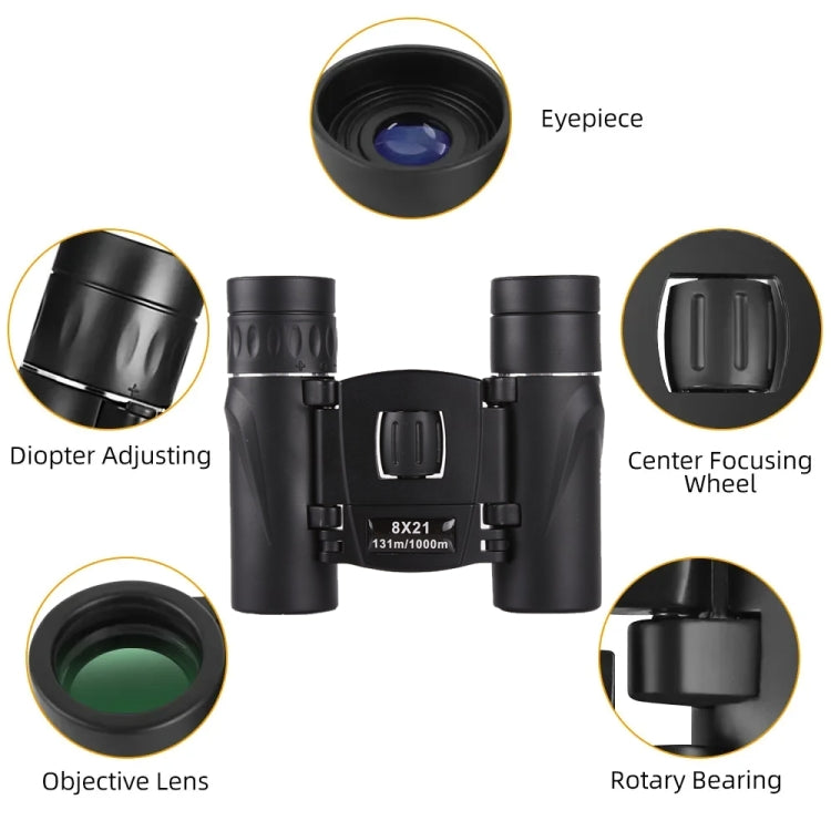 Outdoor Low-light Night Vision High-power HD Mini Binoculars Reluova