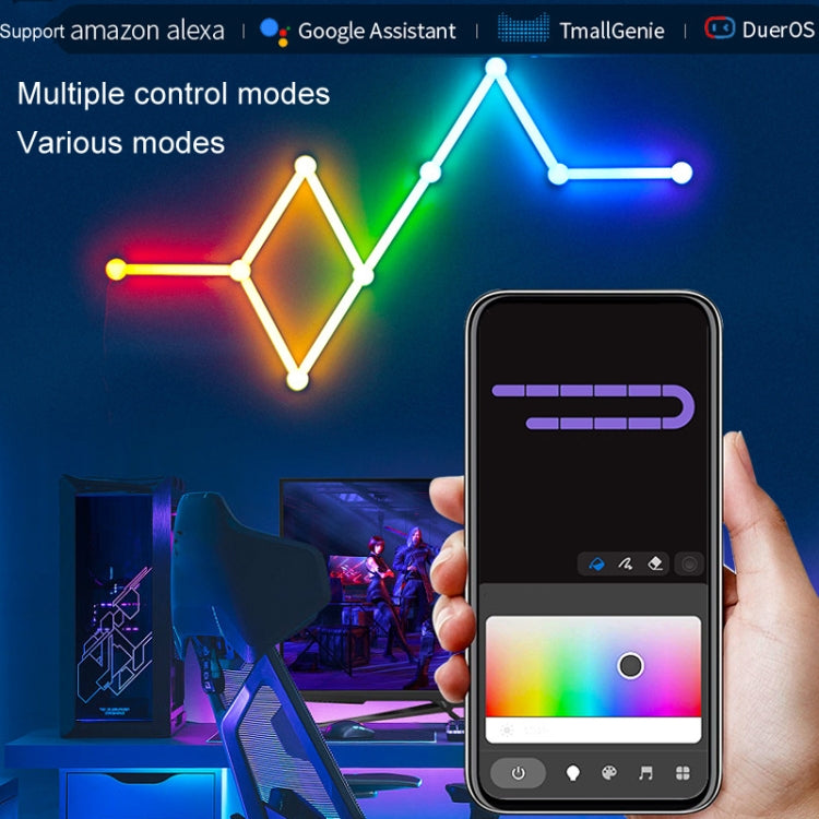 JSK-P26 Smart WiFi Bluetooth Version RGB Direct Illumination Phantom Splicing Light, Support Amazon Alexa / Google Assistant / DuerOS