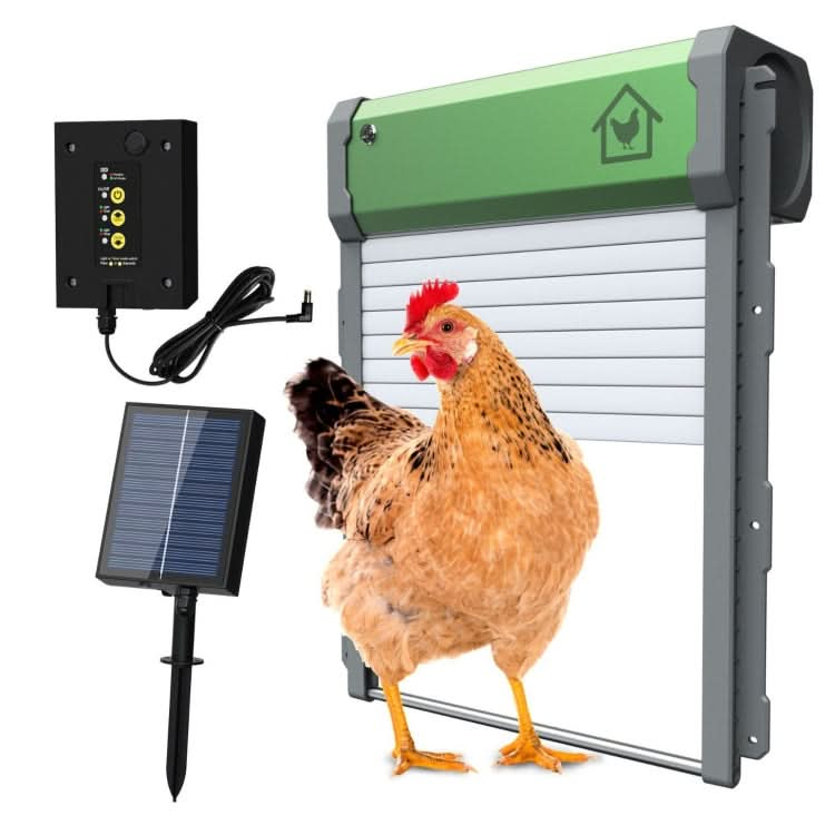 Solar Powered Automatic Chicken Coop Door 4 Modes Automatic Chicken Door with Remote Control - Reluova