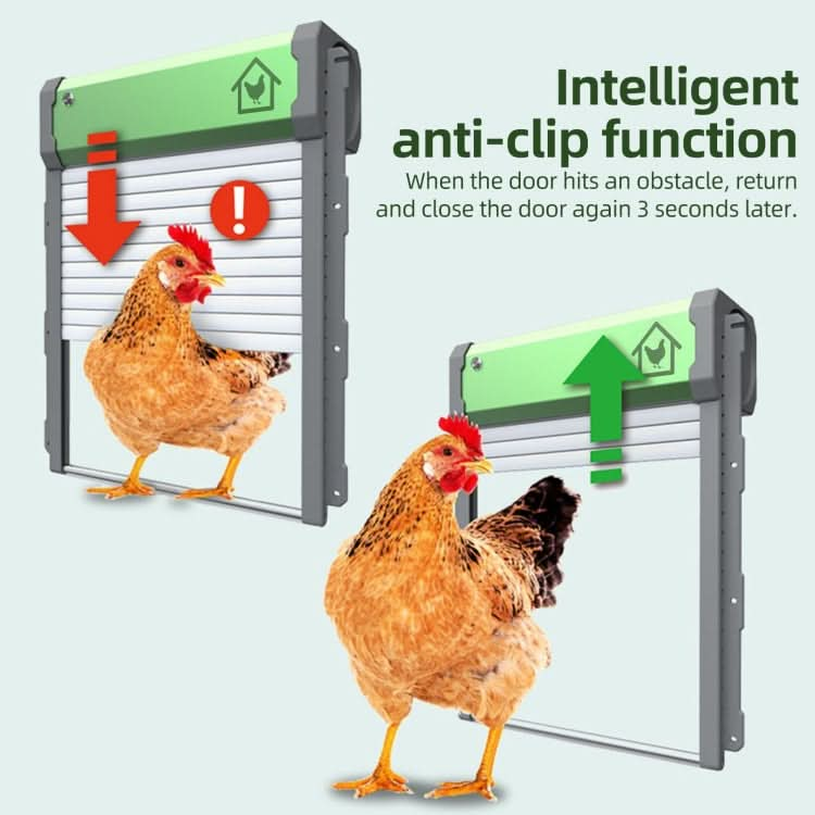 Solar Powered Automatic Chicken Coop Door 4 Modes Automatic Chicken Door with Remote Control - Reluova