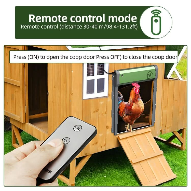 Solar Powered Automatic Chicken Coop Door 4 Modes Automatic Chicken Door with Remote Control - Reluova