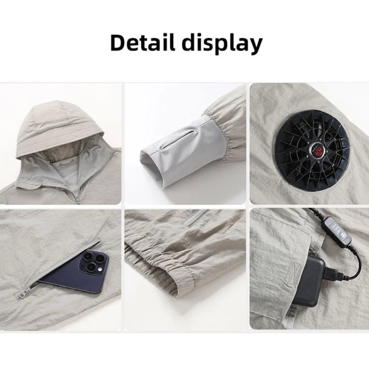 Women Summer Cooling Air-conditioning Clothes Jacket Include 2 5V Portable Fans